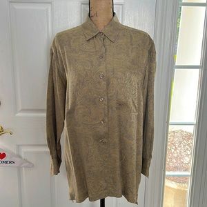 Paisley silk print DKNY blouse